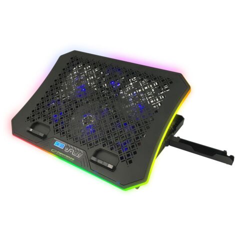 Pad di raffreddamento per notebook da gioco illuminato RGB Esperanza con supporto per telefono cellulare Galerne (1/5)