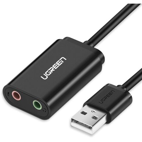 Adattatore musicale per scheda audio esterna Ugreen, USB-A, mini jack da 3,5 mm, 15 cm (1/5)