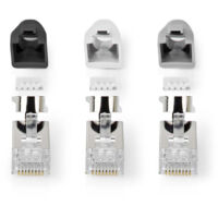 Connettore rj45 rj45 passante ftp cat7 a filopieno dritto placcato oro 10 pz pvc grigio nero bianco in scatola 54405434 54405434 54405434 54405434