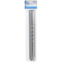 Picchetto 40 cm in metallo a coste 2 pezzi in sacchetto di plastica