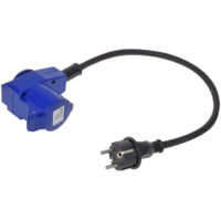 Cavo adattatore 40cm da spina schuko a connettore angolare cee presa schuko
