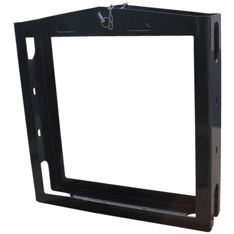Cage porte-plaques pour plaques à installer sur camion pour plaques de 30x30 cm, (pour 2 marchepieds de 30 x 30 cm, épaisseur de 40 à 50 mm). (1/3)