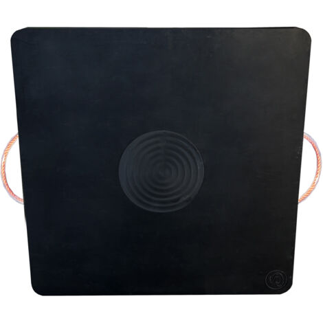 Plaques de calage pour grues 80x80 ép. 6 cm pour pieds stabilisateurs de grue – Plaque d’appui pour pieds stabilisateurs 800x800x60 mm, Bases stables pour machines, plateformes et grues (1/4)
