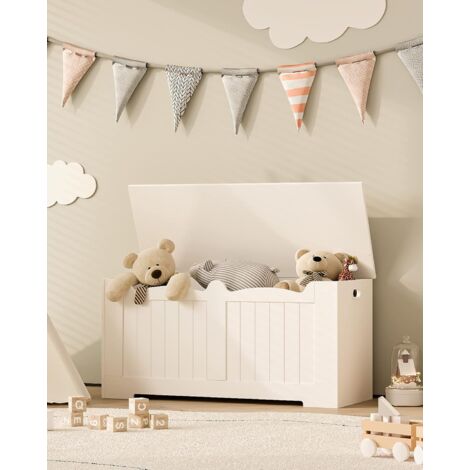 Banc de rangement blanc – Meuble à chaussures 40 x 100 x 48,7 cm – Panneau d’aggloméré – Capacité 136 kg (1/5)