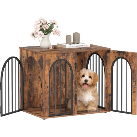 Cage pour Chiens,  Niche Moderne pour Chiens Intérieur,3 Portes
