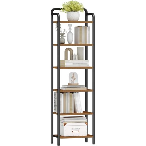 Bibliothèque, Étagère à 6 Niveaux, Meuble de Rangement Livres (1/5)