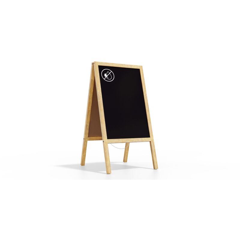 VEVOR Chevalet Stop Trottoir Tableau Noir Magnétique 102x51cm - Bois Pliable, 4 Craies, Marqueurs, Effaceur