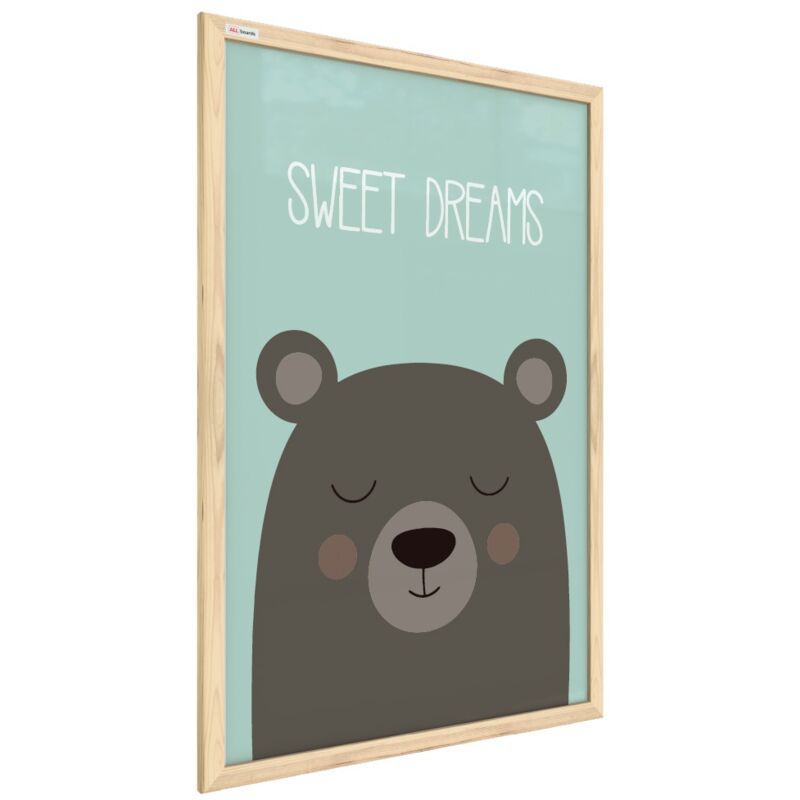 Tableau Double Face Sweet Pour Enfants - Ardoise & Tableau Blanc Magnétique | Hauteur Ajustable | Rouleau De Papier Inclus