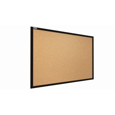 Allboards – Tableau en liège 60x40 cm – Cadre en bois noir – Surface autorégénérative – Installation facile avec matériel inclus