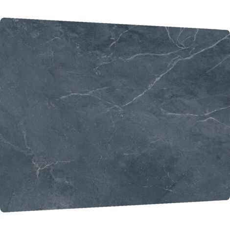 Allboards – Plaque de protection en verre trempé 60x52cm – Résistante aux rayures – Compatible avec cuisinières céramiques, électriques et à gaz – Motif marbre gris anthracite