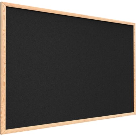Tableau en Liège Noir avec Cadre en Bois 90x60cm