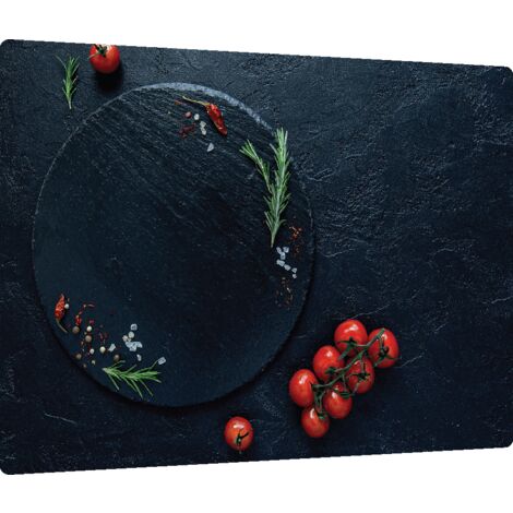 Planche à découper en verre Tulup Forme rectangulaire - 80x52 cm - Effet 3D moderne | Leroy Merlin