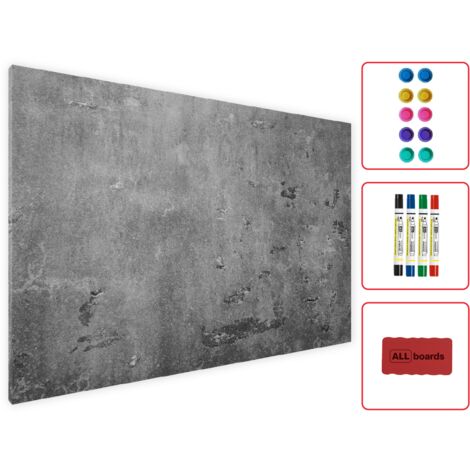 Allboards – Tableau magnétique en métal 60x40 cm – Effaçable et léger – Compatible avec tous types d'aimants – Montage horizontal ou vertical