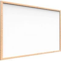 Tableau Blanc Magnétique Effaçable à Sec avec Cadre en Bois 80x50cm