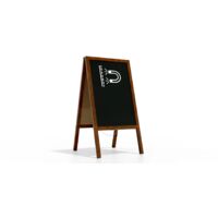 Chevalet Stop Trottoir Magnétique avec Cadre en Bois Laqué 118x61cm, Chevalet Publicitaire
