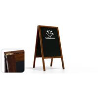 Chevalet Stop Trottoir Etanche avec Cadre en Bois Laqué 118x61cm