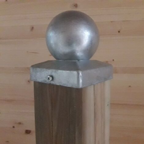 Cappuccio In Acciaio Per Pali Di Recinzione - Anti-Pioggia, Con Sfera - Foto 3