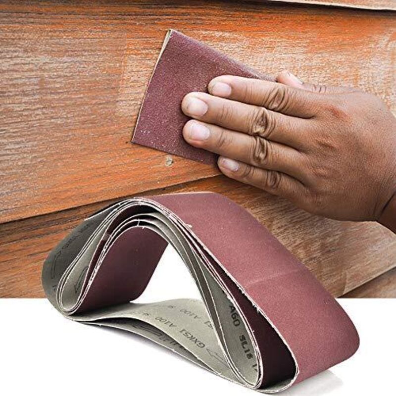 Lot 18 Bandes Abrasives 76x457 Mm Grains 60 80 120 150 240 400 - Ponceuse à Bande Bois Métal Couteaux