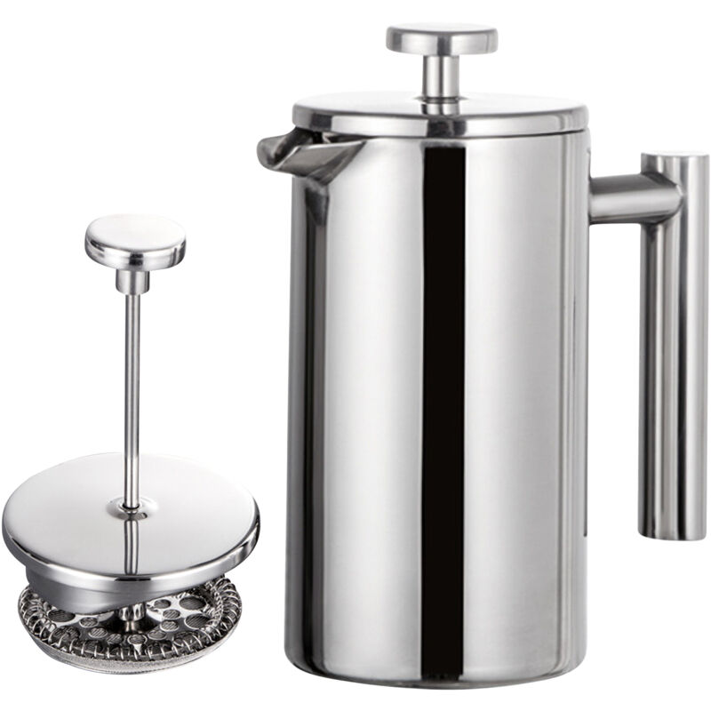 Cafetiere Italienne Cafetière à Piston POWZOO 1000 Ml - Verre Borosilicate - Filtre Acier Inox - Café Et Thé Cafetière 5 Tasses 1000ml