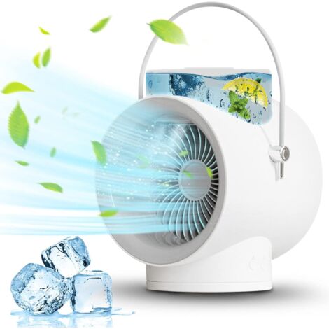 Ventilateur Brumisateur Portable 350 Ml – Alimentation Par Piles AA – Pour Bureau, Voyage, Camping, Pêche – Léger Et Rafraîchissant