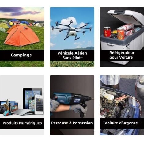 Groupe Électrogène Portable 100-240V - Silencieux et Compact - Écran LCD + Ports USB - Pour Camping, Caravane et Urgences - Livré avec Garantie