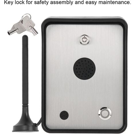 Interphone GSM Audio avec Platine de Rue Étanche - Portier Vidéo pour Famille - Compatible Ouvre-Portes et Systèmes d'Alarme - Appel à Distance