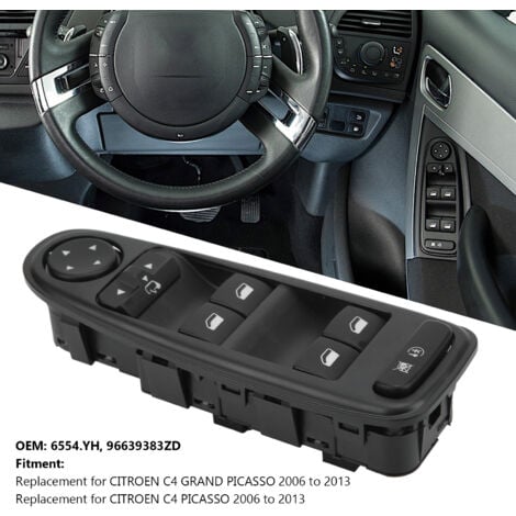 Interrupteur de lève-vitre électrique 6554.YH Remplacement de l'interrupteur de lève-vitre électrique pour CITROEN C4 GRAND PICASSO