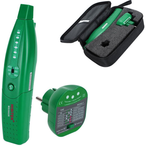 Zoternen – Détecteur de disjoncteur automatique 220V – Testeur de prise UE avec lampe de poche – Avertissement batterie faible – Pour réseaux électriques - MS5902