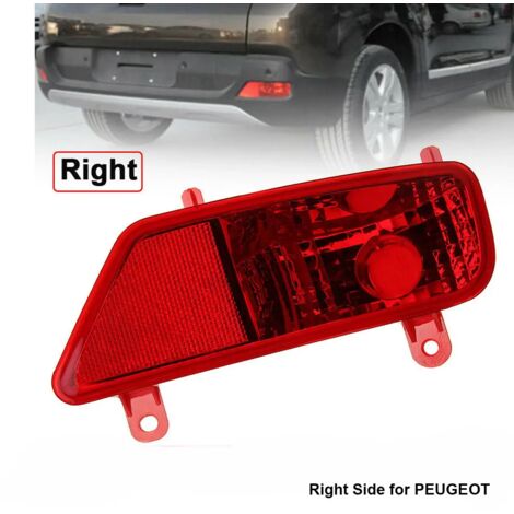 Zoternen – Feu antibrouillard arrière rouge pour Peugeot 3008 2009-2016 – Remplacement direct – Plastique haute qualité – Visibilité optimale