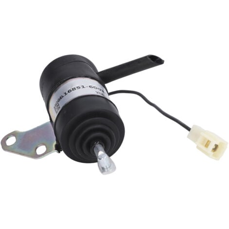 Zoternen Solénoïde d'arrêt de carburant 16851-60014 de remplacement pour Kubota BX2230D RTV900R RTV900T B7410D BX1500D BX1800D