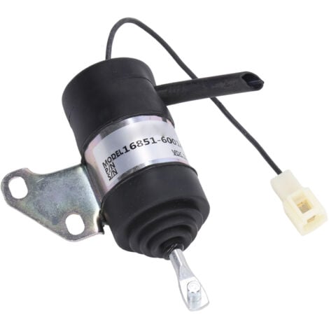 Zoternen Solénoïde d'arrêt de carburant 16851-60014 de remplacement pour Kubota BX2230D RTV900R RTV900T B7410D BX1500D BX1800D