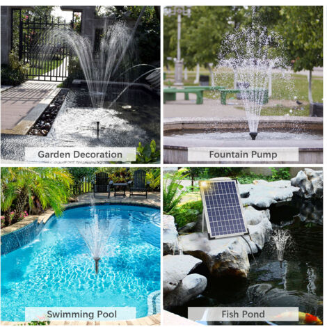 Pompe à Eau Submersible Solaire Pour Fontaine, Piscine, étang Ou Aquarium - Décoration Jardin