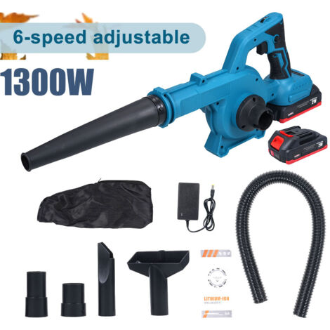 Zoternen Souffleur de Feuilles, Souffleur Feuille 21V avec Batterie et Chargeur, 16300r/min,Souffleur Batterie 3.6m ³/min avec 6 Modes de Vitesse, pour Jardin, Patio, Soufflage de Feuilles et Poussiè
