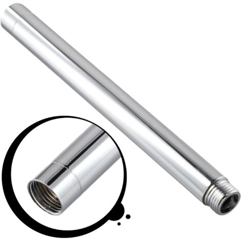 Bras de Douche , G1/2 Extension Bras de Douche Rond en Acier Inoxydable, Rallonge de Pomme Douche Pomme de Douche Inférieure (10 Pouces)