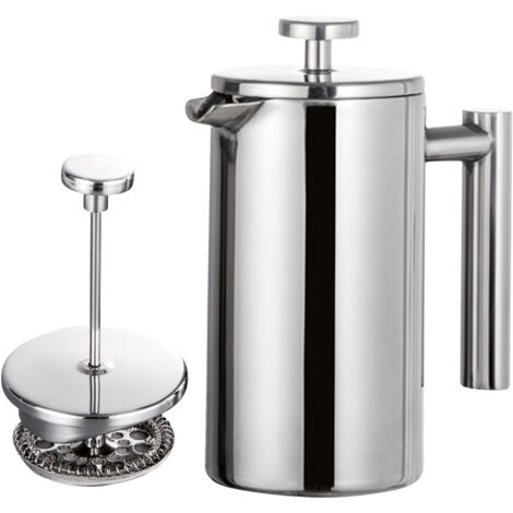 Zoternen Cafetière à Piston française en Acier Inoxydable de 800 ML, Double paroi d'isolation en métal, cafetière et infuseur à thé, Facile à Nettoyer et à Presser, Presse à café Solide de qualité.