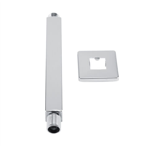 Bras de douche fixé au mur carré haute qualité structure en acier inoxydable droit bras de rallonge de douche tuyau pour accessoires de pommeau de douche au plafond(20,3 cm)