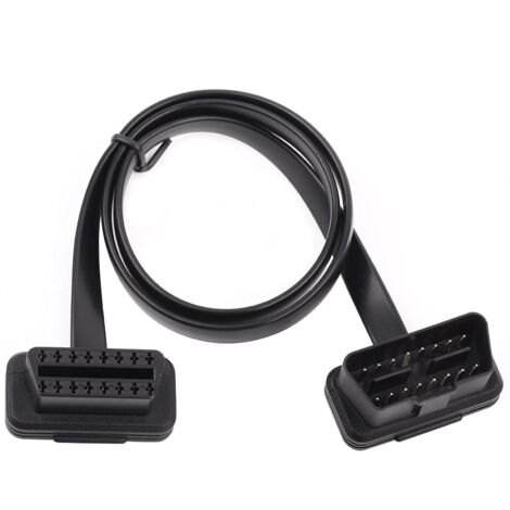 Câble d'Extension On-Board Diagnostics2, 16 Broches Mâle à Femelle Câble de Rallonge Connecteur On-Board DiagnosticsII de Profil Plat Lecteur de Code (60CM),A