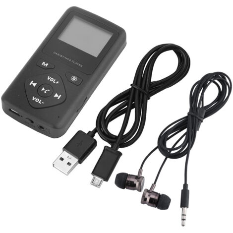 Récepteur radio numérique de poche DAB/DAB+ lecteur MP3 Bluetooth avec écouteurs