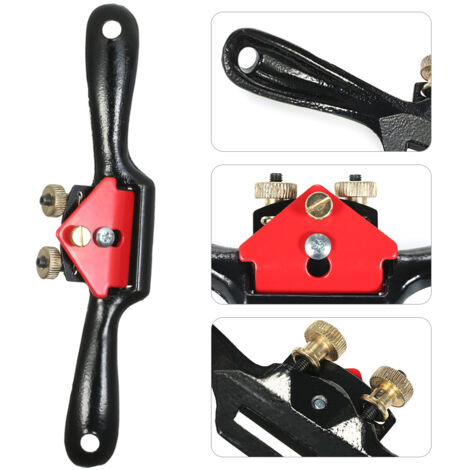 Rabot à rayons de 23 cm avec profondeur de coupe réglable, lame en métal, outil manuel multifonction pour le travail du bois