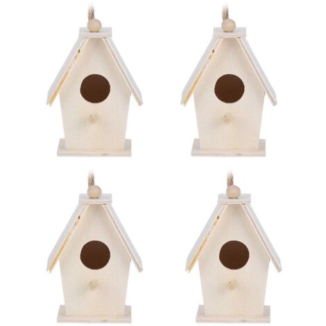 4 pièces nids d'oiseaux Type Suspendu innovant nids de Maison d'oiseau en Bois Cage pour Jardin décoration de Cour innovante