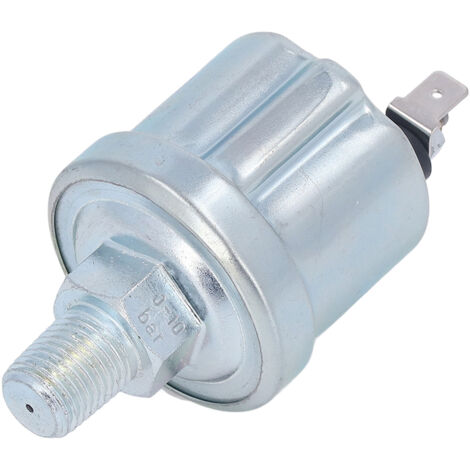 Capteur de Pression d'huile, Transducteur de Pression d'huile en Alliage d'aluminium Standard Haute Résistance 1/4 NPT pour Générateur (Tête simple finition brillante).