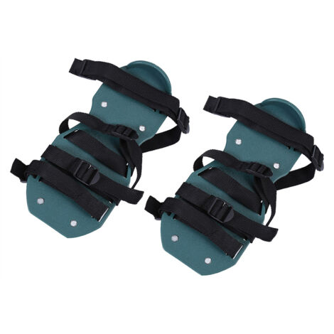 Ej.Life – Chaussures aérateur de pelouse – 13 pointes en fer – Sangles réglables – Pour scarificateur manuel – Taille 30x13 cm