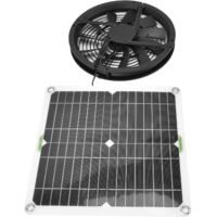 Ventilateur Solaire Portable 5W - Kit Panneau Solaire + Ventilateur Pour Serre, Poulailler, Camping