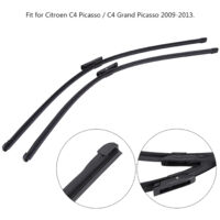 Ej.Life – Lot de 2 balais d'essuie-glace avant gauche et droit – Caoutchouc souple – Longueur 81 cm et 76.5 cm – Compatible Citroen C4 Picasso 09-13