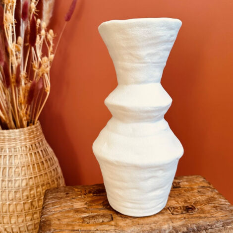 Vase en céramique blanche organique - Opjet Paris (1/4)