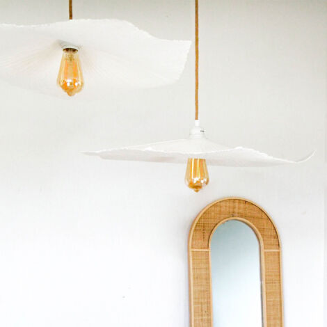 Lustre Abat-jour Fleuri En Papier Vintage 50 Cm – Décoration Chambre Romantique
