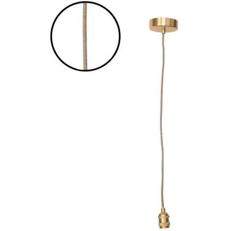 Monture métal Doré - Satiné pour Suspension Douille avec fil (1/5)