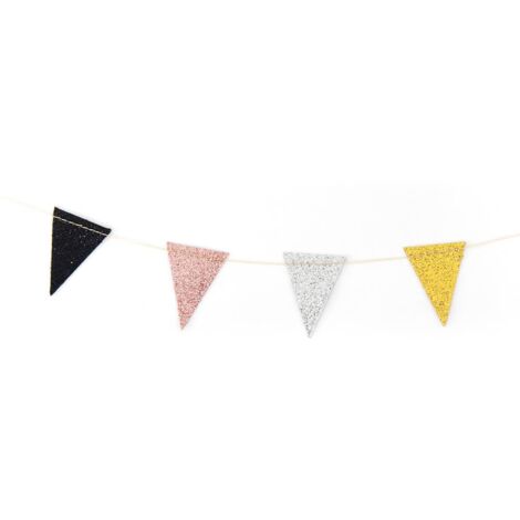 Guirlande papier drapeaux 3 m Stoltz avec paillettes brillantes (1/3)
