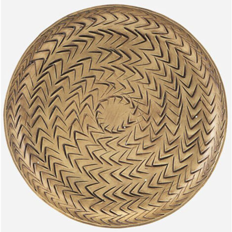 Plateau rond en Aluminium avec motif Modèle Rattan - 2 Tailles (1/5)
