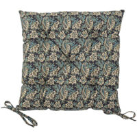 Coussin de chaise Coton motif cachemire bleu - Bloomingville